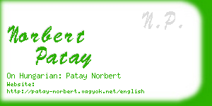 norbert patay business card